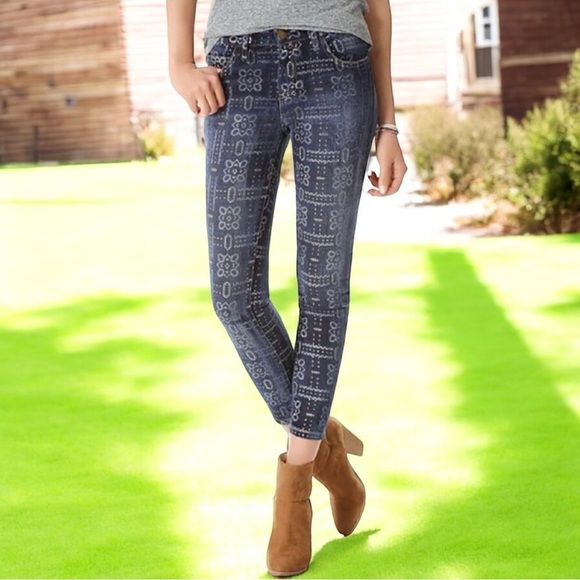 Current/Elliott Denim - Current/Elliott ‘The Stiletto’ Skinny Leg Jeans in “Bandana” Print Size 28